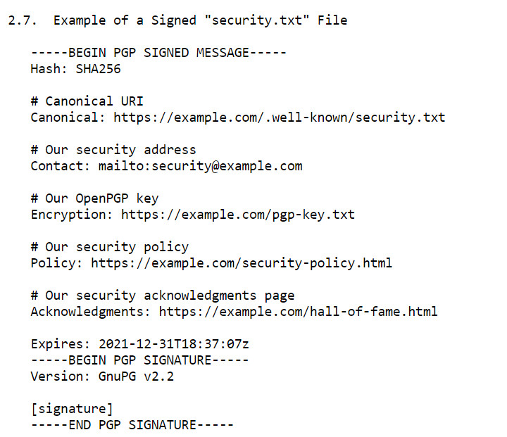 ejemplo security txt